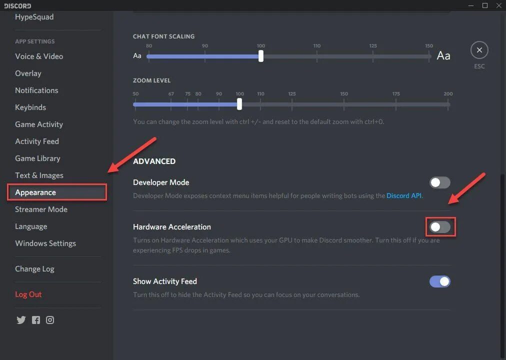Disabled 3d acceleration in display settings