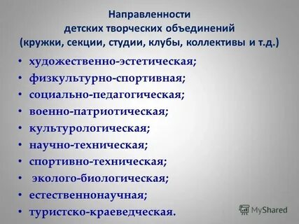 Направленность детского