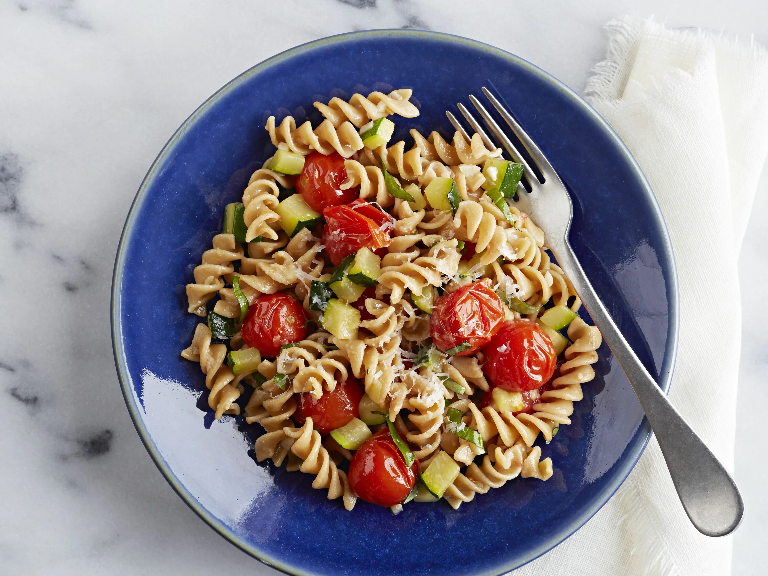 Ротини паста. Whole Grain pasta. Barilla whole Wheat. Pasta Top view.