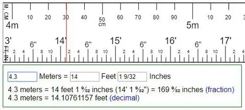 Metre to feet