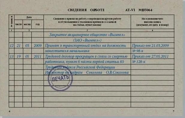 Увольнение со смертью работника статья тк рф. Увольнение в связи со смертью запись в трудовой. Запись в трудовой книжке в связи со смертью работника. Увольнение в связи с призывом запись в трудовой книжке. Увольнение в связи с призывом в армию запись в трудовой.