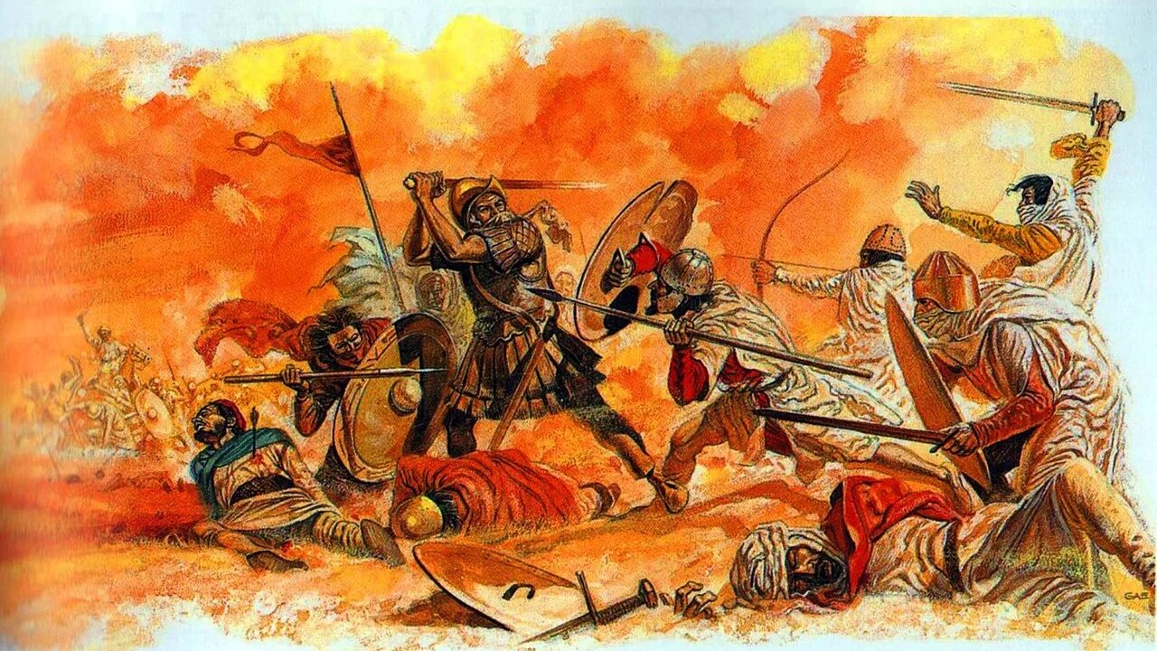 В какой битве персидское войско было разбито. Битва при Ярмуке 636. Битва Аль Кадисия. Ярмук битва.