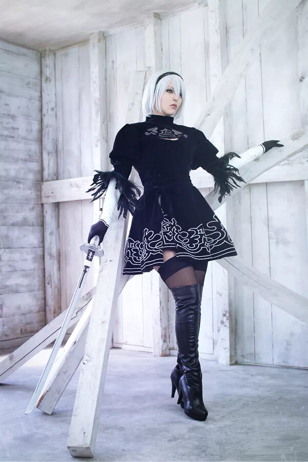 NIER 2b косплей. Yorha косплей. Йорха-2b косплей. Ниер автомата косплей.