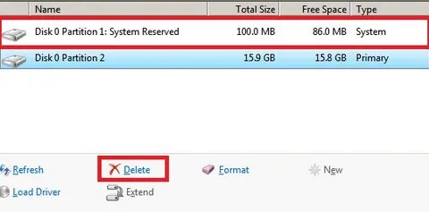 Partition error