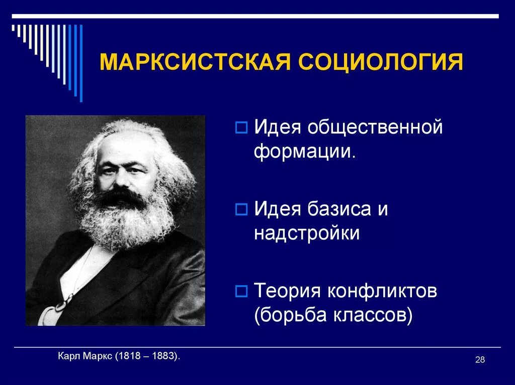 Основы Марксистской социологии:. Теория Маркса в социологии.
