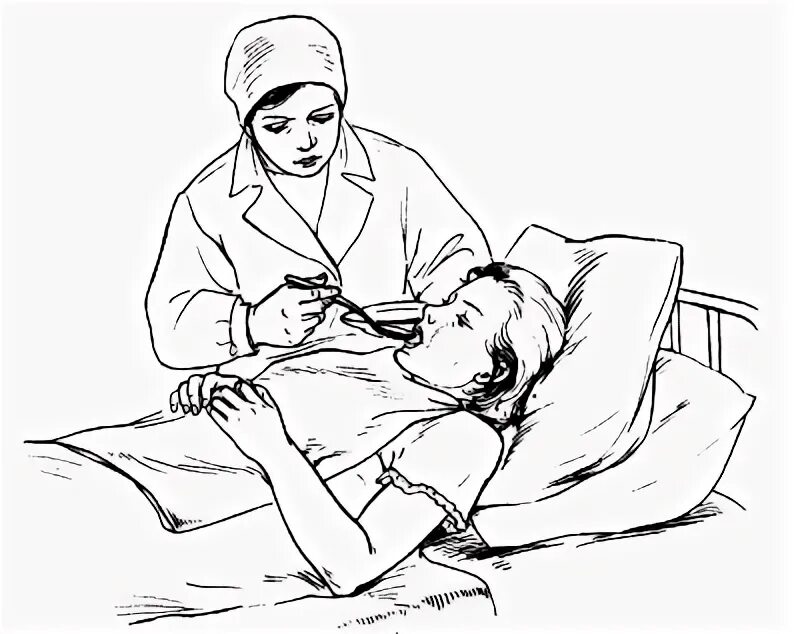 Кормление тяжелобольного пациента в постели