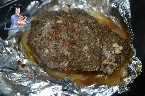 Куски мяса в духовке в фольге