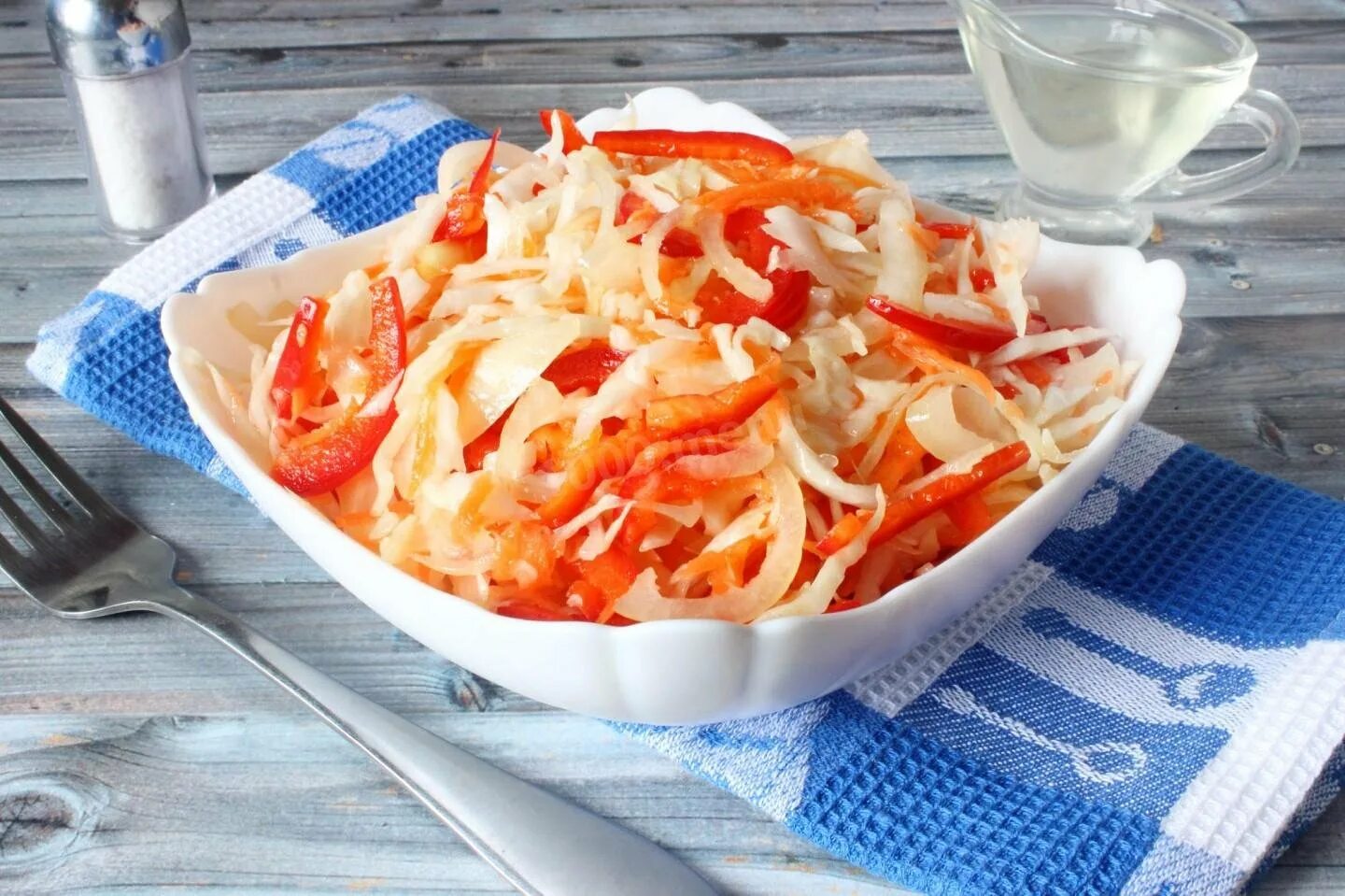 Салат капуста перец морковь чеснок
