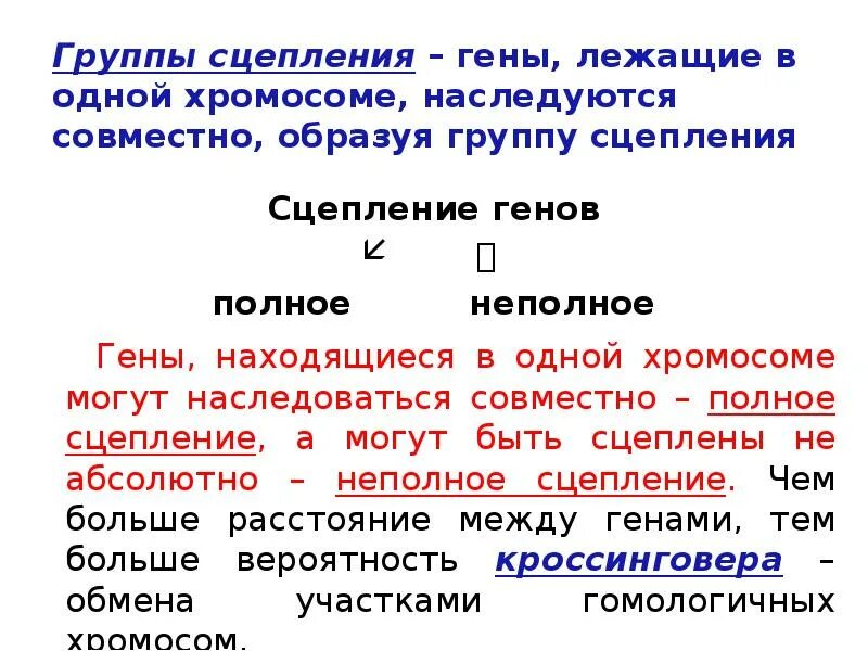 Группа генов расположенных в одной хромосоме. Группы сцепления генов. Сцепление генов группы сцепления. Группа сцепления это гены одной хромосомы. Полное и неполное сцепление генов.