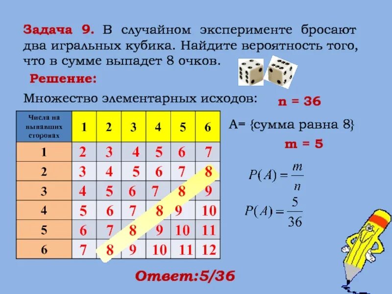 Произведение выпавших очков четное. Бросают два игральных кубика. В случайном эксперименте б. Вероятность игральных костей. Задачи на вероятность в эксперименте бросают две игральные кости.