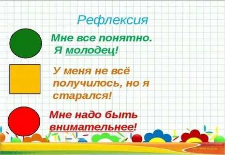 Рефлексия 3 класс русский