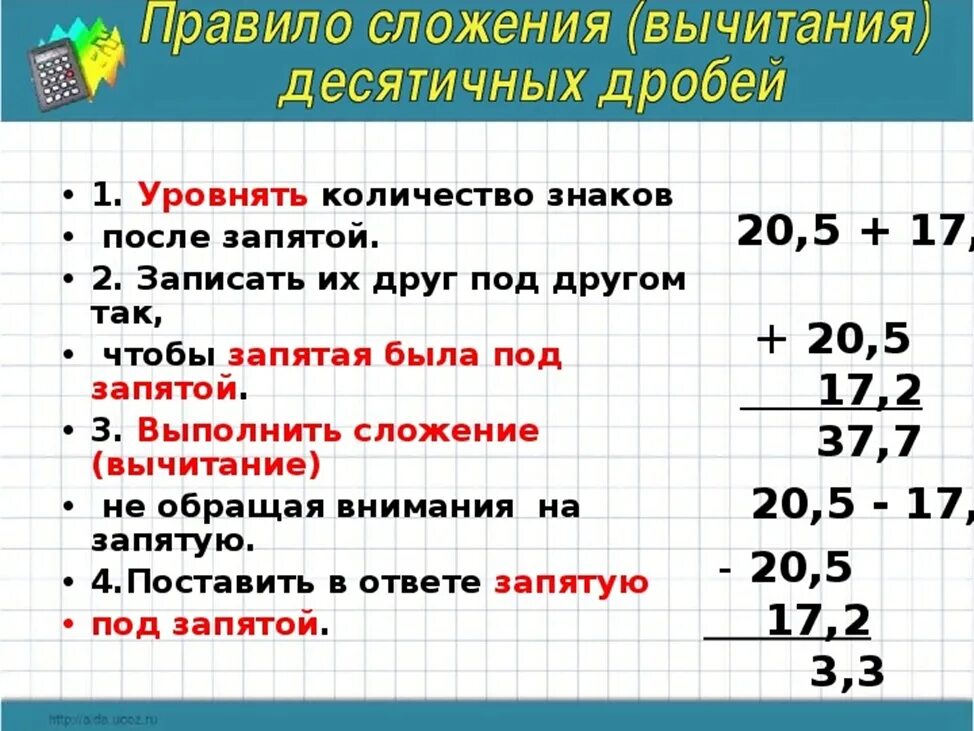 Сложение и вычитание десятичных дробей 6 класс правило. Математика 5 класс правило сложение и вычитание десятичных дробей. Правила вычитания десятичных дробей 5 класс. Правило сложения десятичных дробей 5 класс. Десятичные дроби с избытком и недостатком