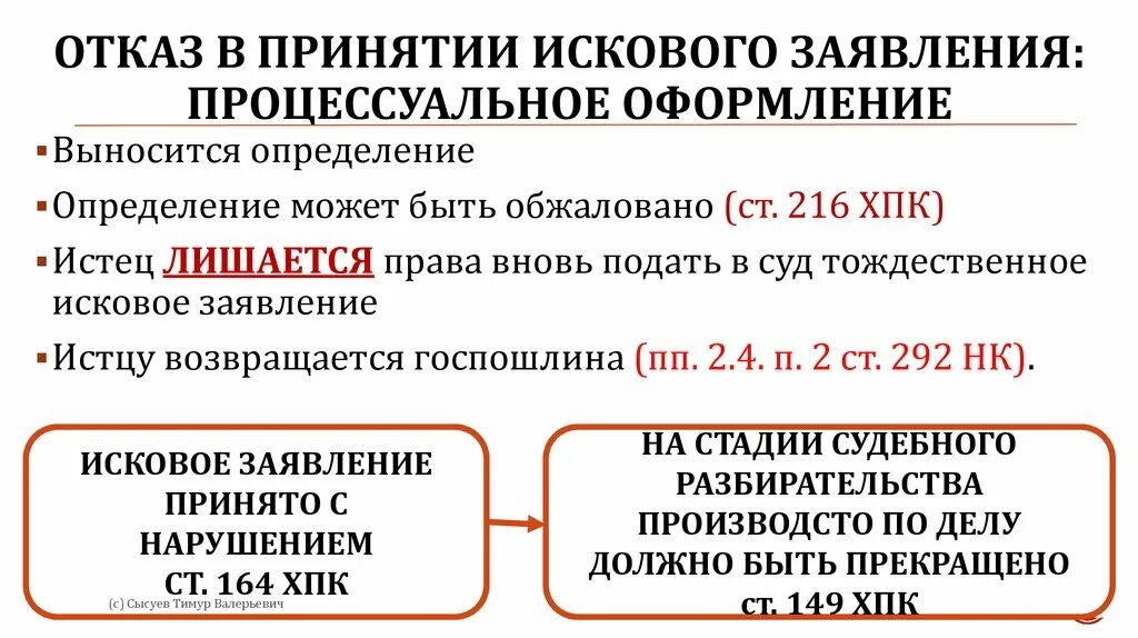 Дайте определение отказа. Последствия принятия искового заявления. Основания к отказу в принятии заявления. Отказ в принятии искового заявления. Последствия отказа в принятии искового заявления.