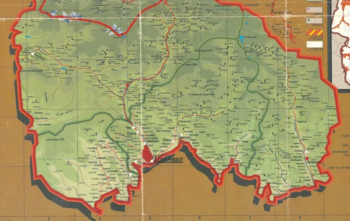 Карта Южной Осетии подробная. Физическая карта Южной Осетии. Карта Южная Осетия подробная с городами. Северная и Южная Осетия на карте. Южная осетия язык