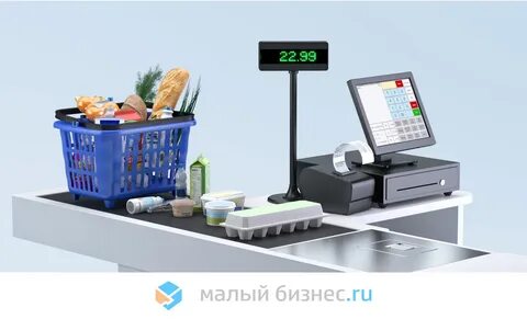 Место кассира в магазине