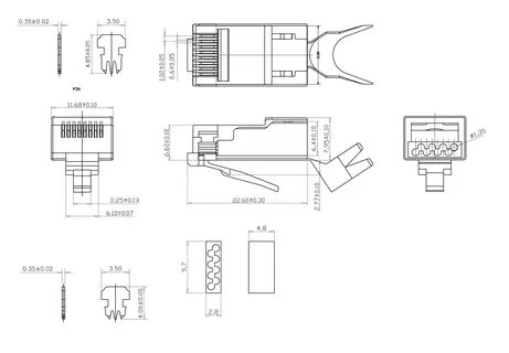 Разъем rj 45 экранированный универсальный