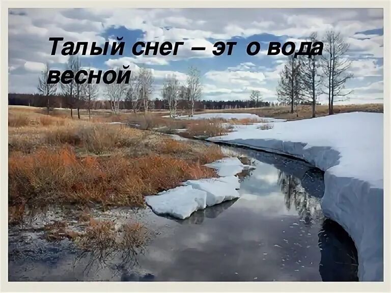 Талый снег читать. Талый снег. Талые воды весной.