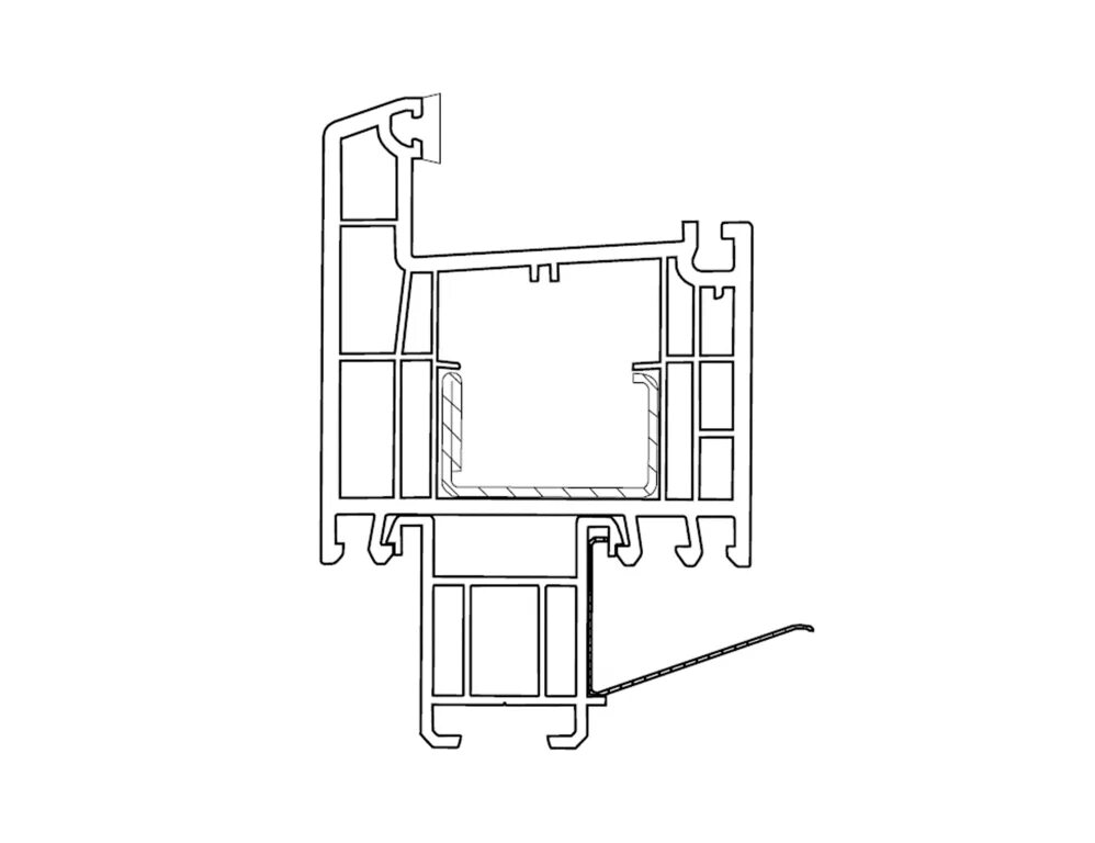 Подставочный профиль для окон КБЕ. Крепление профилей пвх