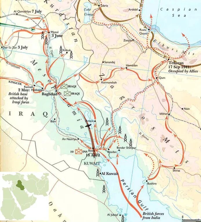 Захват ирана. Иранская операция 1941 карта. Карта оккупации Ирана в 1941. Оккупация Ирана в 1941 году карта.