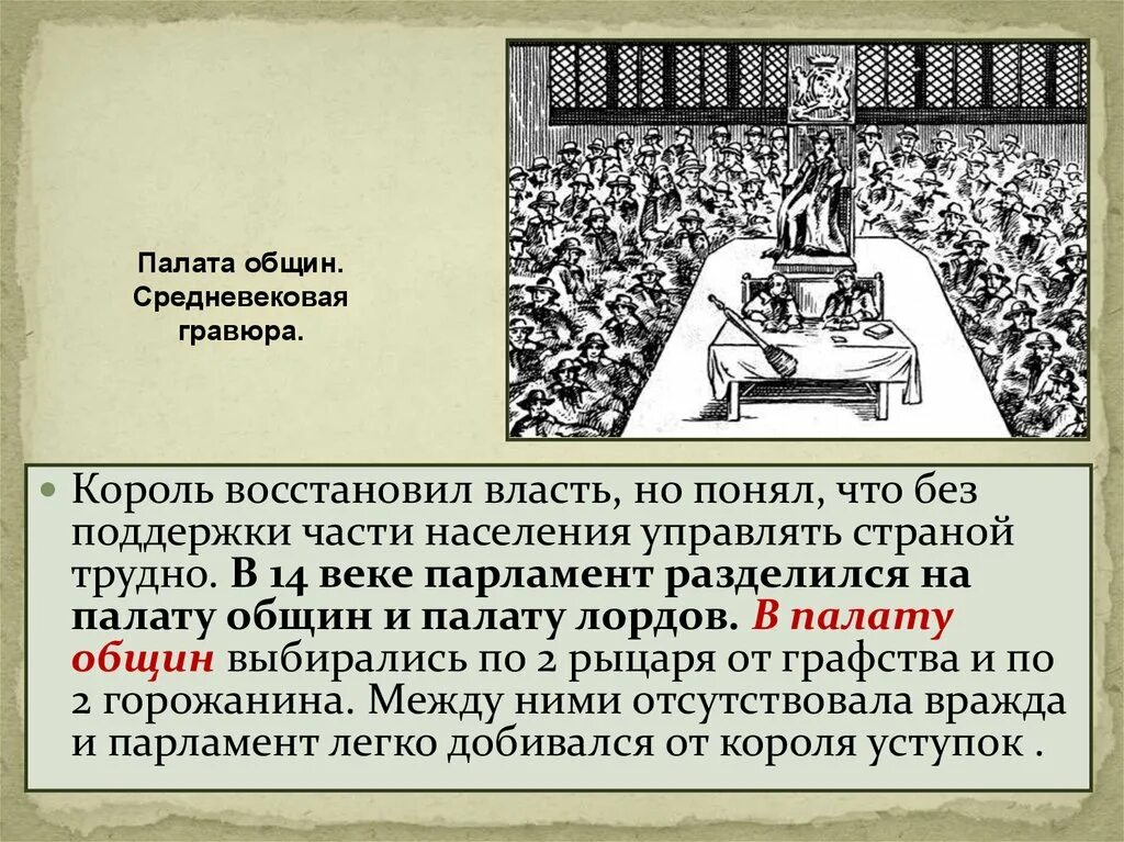 Палата общин история 6. Палата общин средние века. Палата общин в средних веках. Палата общин схема. Палата общин объяснение.