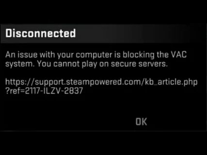 Кс vac ошибка