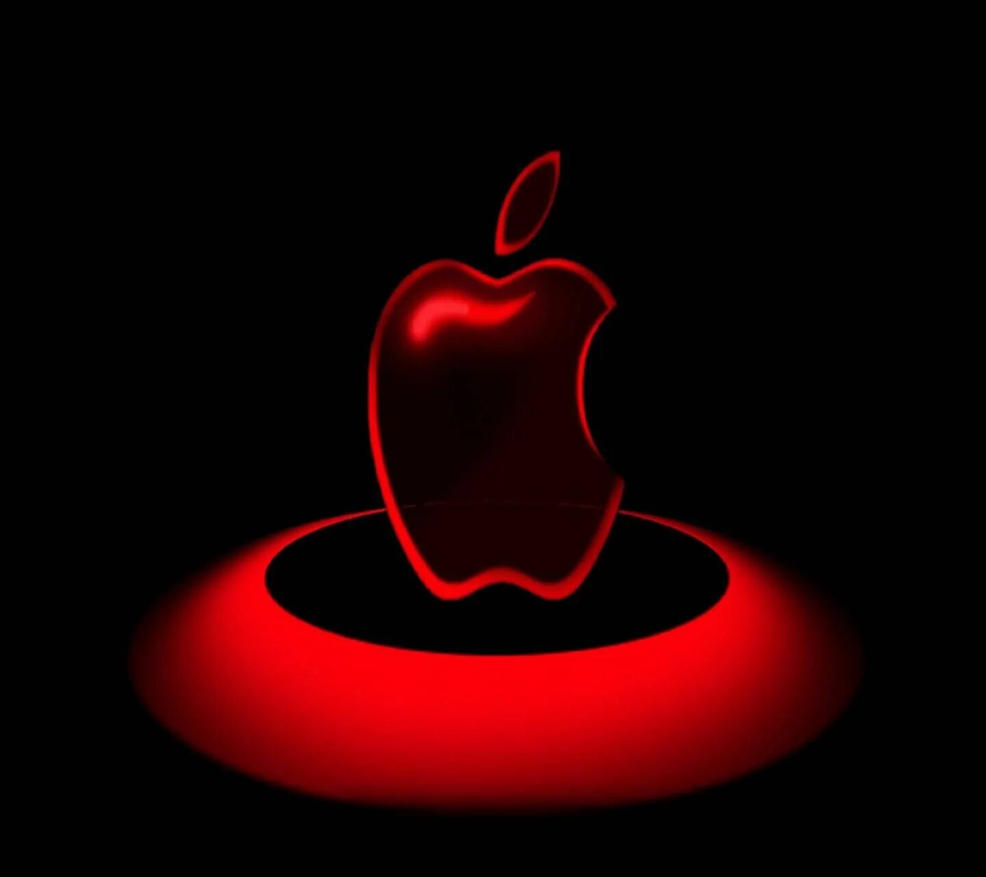 Логотип Apple. Красное яблоко на черном фоне. Яблоко на темном фоне. Картинки эпл.