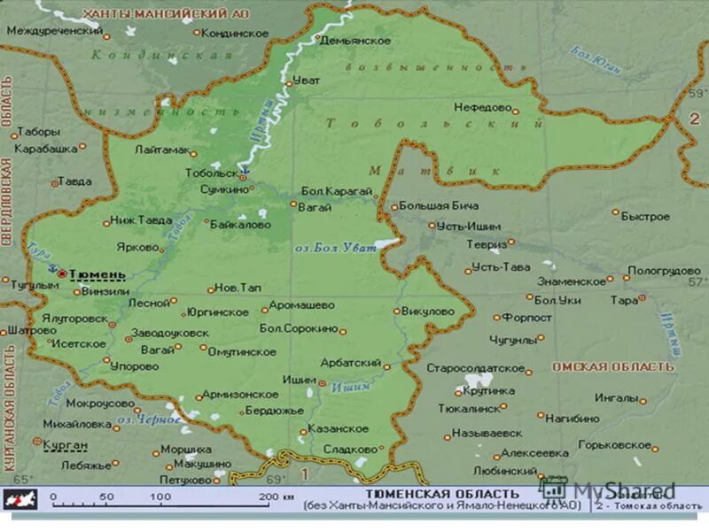 Села и поселки тюменской области. Карта Тюменской области с районами. Границы Тюменской области на карте. Карта Тюменской области с районами подробная. Граница Тюменской области и Казахстана.