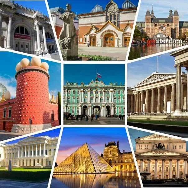 Несколько музеев. Музеи мира коллаж. крупнейшие музеи мира в россии. много музеев. театры мира коллаж.