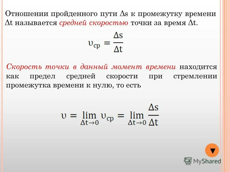 метод средней точки алгоритм. мгновенная скорость материальной точки формула.