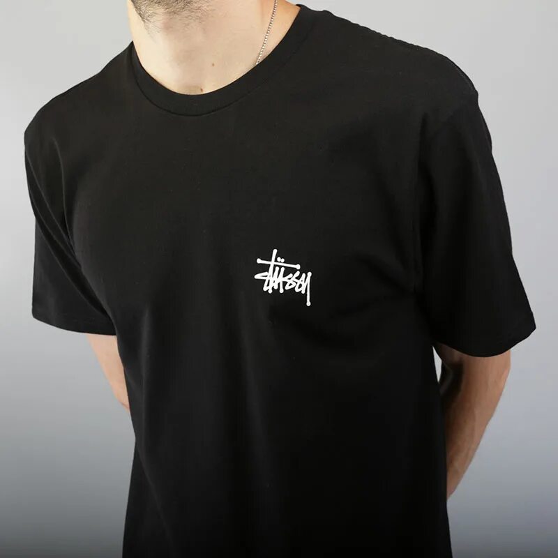 Футболка Stussy Black. Футболка Stussy Basic реплика. Футболка Stussy черная. Майка Стусси черная. Реплика футболки