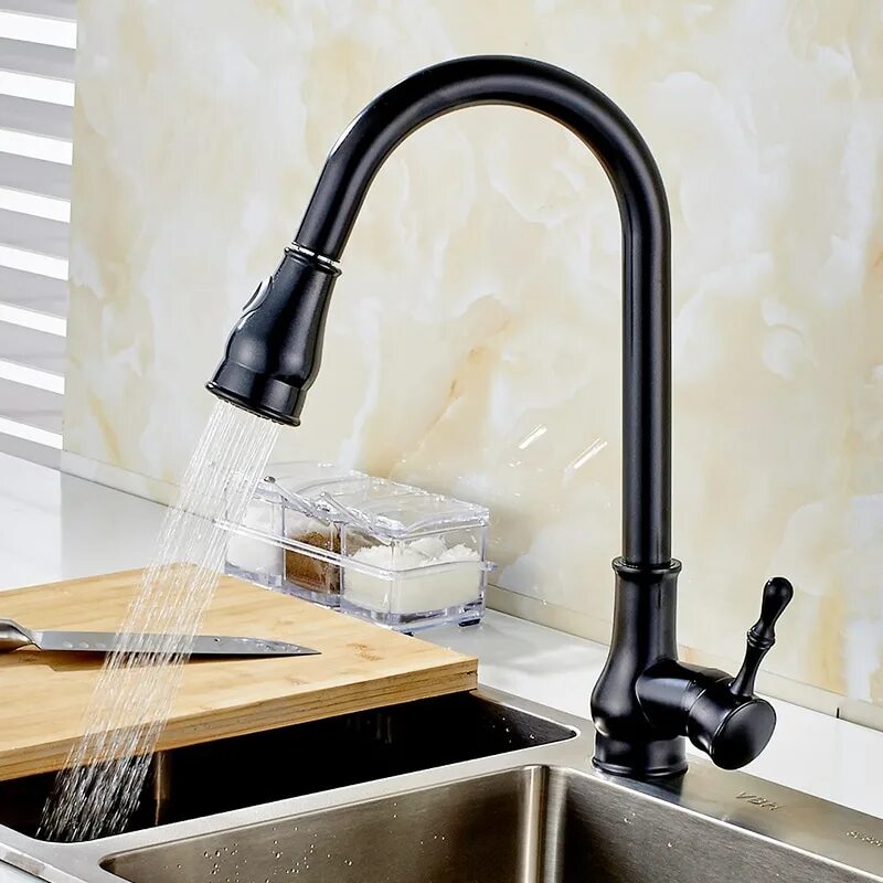 Кухонный кран черный. Смеситель Kitchen Bath Faucet. Смеситель кухонный с душем черный. Смеситель для кухни с душем черный. Кран кухонный с душем черный.