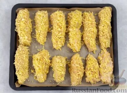 Куриное филе с сыром в сухарях