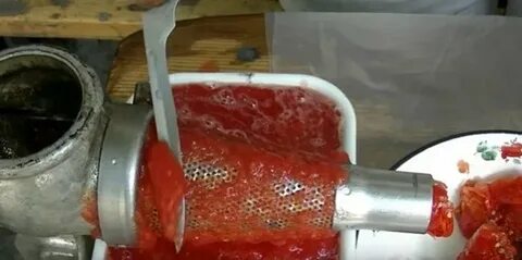 Томатная паста на зиму мясорубка