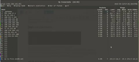 Traceroute linux