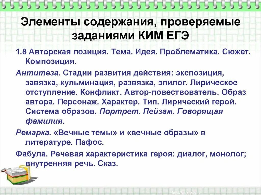 Элементы содержания задачи