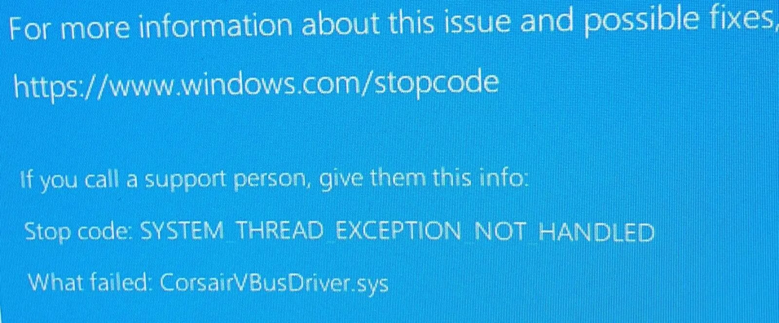 I m not exception. Синий экран system thread exception.