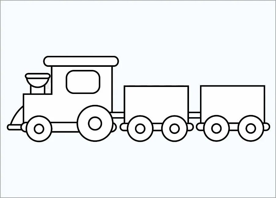 Рисование красивая тележка 2 младшая. Поезд раскраска для малышей. Трафарет поезда для рисования. Раскраска поезд для дошкольников. Поезд шаблон для рисования.