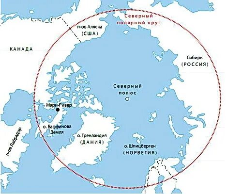 Какая часть территории находится перед полярным кругом. Северный Полярный круг на карте России. Северный Полярный круг на карте. Северный полюс и Северный Полярный круг на карте.