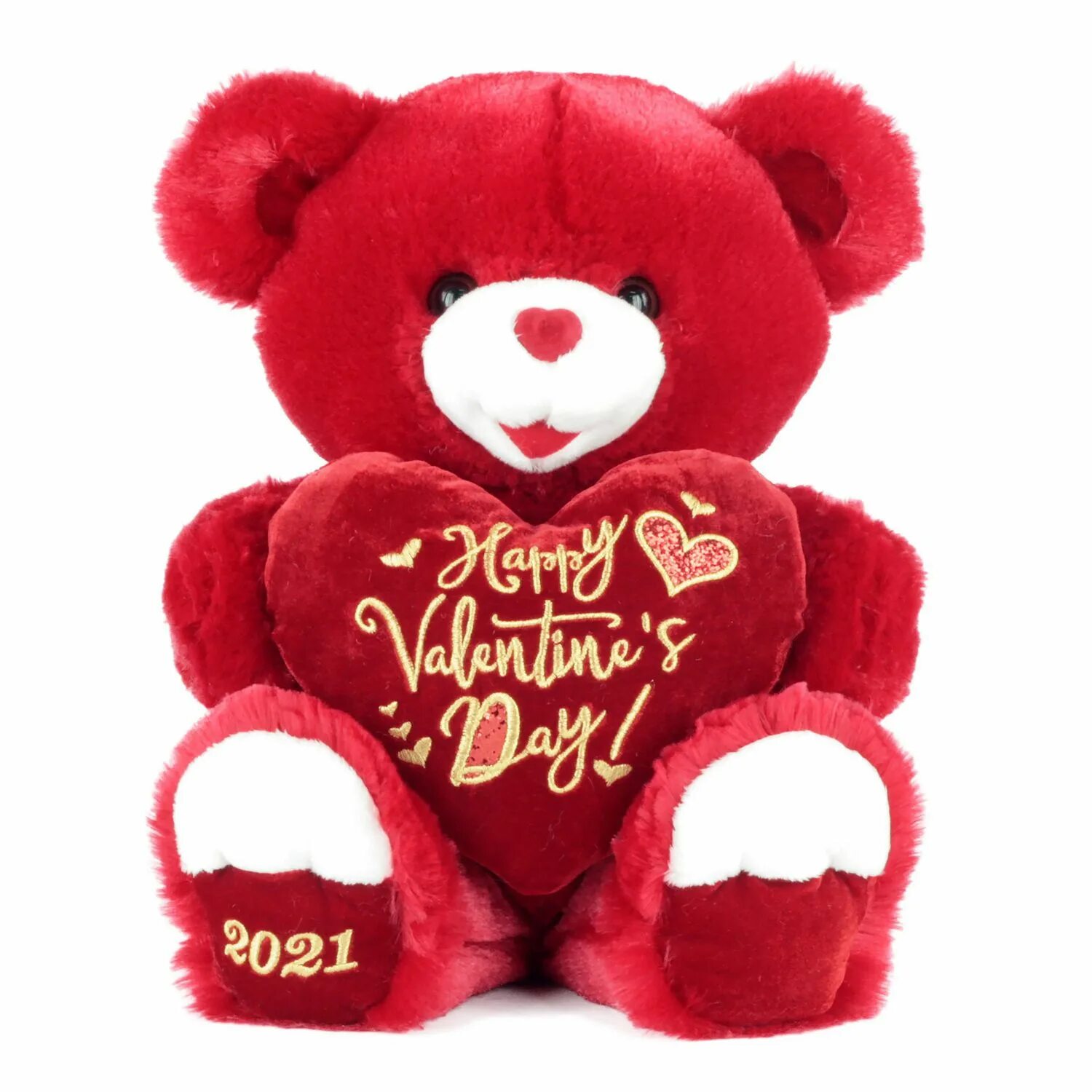 Red Teddy. Valentine's Day Teddy Bear. Red Teddy Ball.