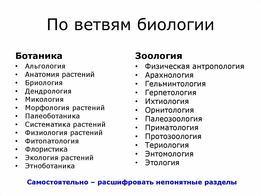 Ветви биологии. Основные ветви биологии. Биологические науки и методы биологии. Разделы биологии методы уровни. Биология как наука ответы на вопросы