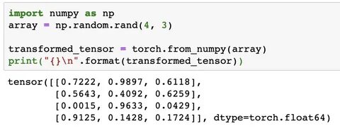 Numpy размер массива