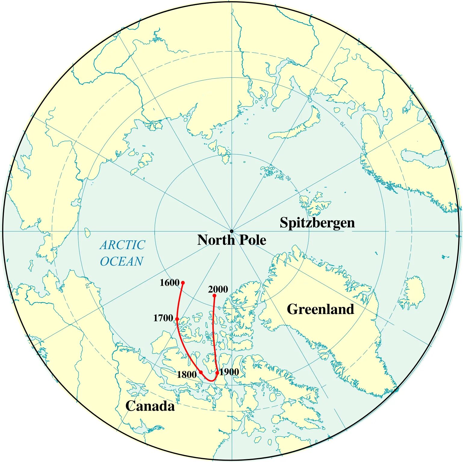 Где находится географический северный полюс. Северный полюс на карте. До Северного полюса.
