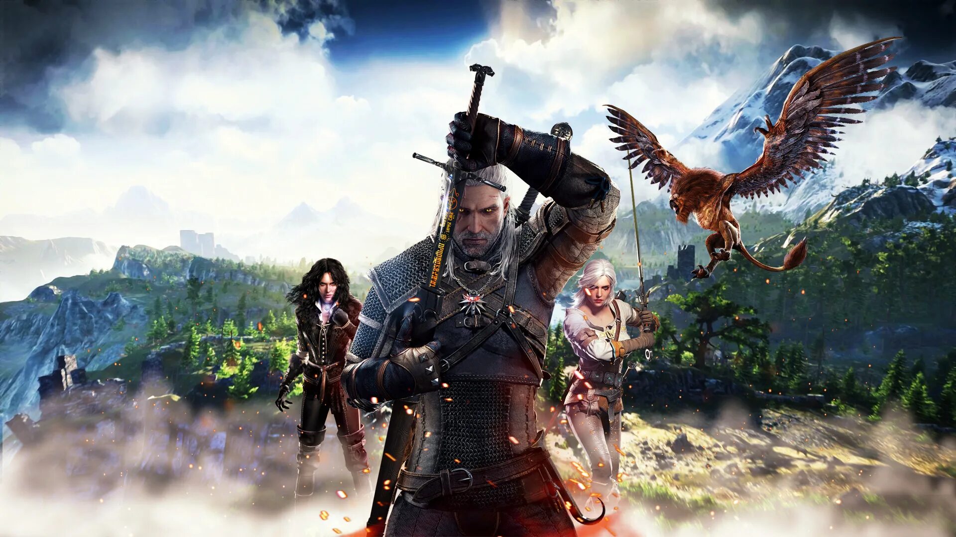 Ведьмак черный экран. Витчер 3. The Witcher 3 Wild Hunt. Игра Ведьмак 3 Дикая охота.