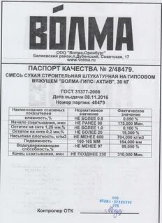 Волма сертификаты