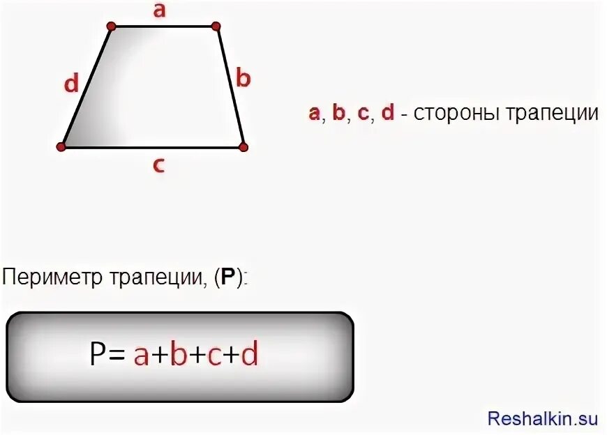 Периметр равнобедренного трапеции равен 80. Периметр равнобедренной трапеции формула. периметр трапеции формула 8 класс. формула нахождения периметра равнобедренной трапеции. периметр трапеции равен формула.