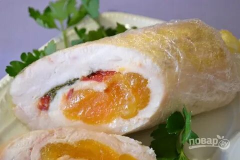 Рулет из курицы с курагой