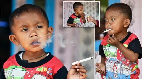 Little baby smoking