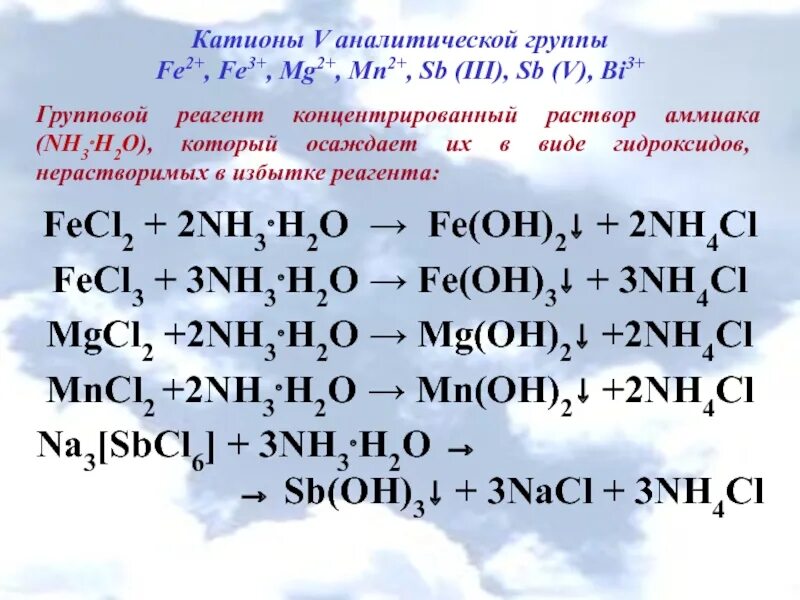 Fe2 реагенты