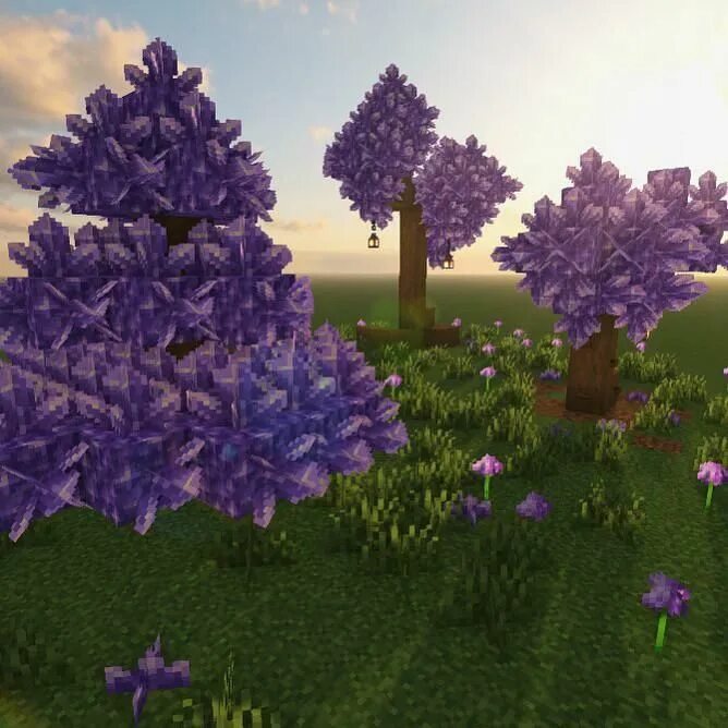 Растение майн. Minecraft Amethyst Tree.
