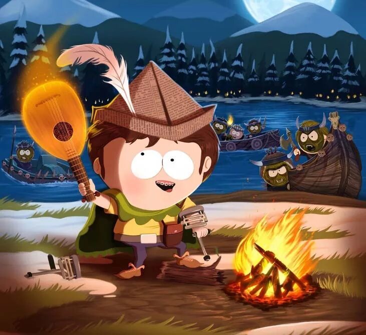 Here are the stick. South Park: the Stick of Truth. South Park the Stick of Truth Скриншоты. Бард Джимми Южный парк. Мультик парк.